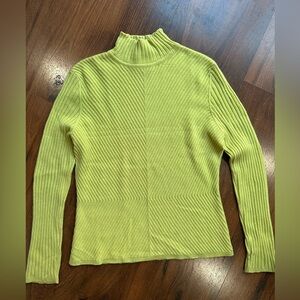 Classiques entier 100% cashmere turtleneck sweater yellow color Sz XL